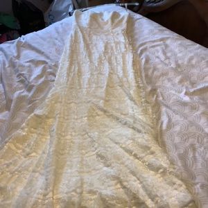 Wedding dress and shoes with belt